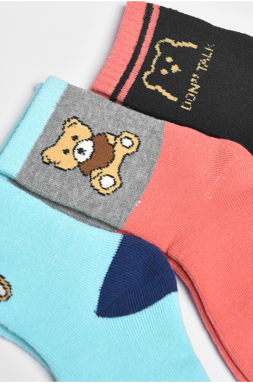 Набор носков детских для девочки 3 штуки 4035 189423