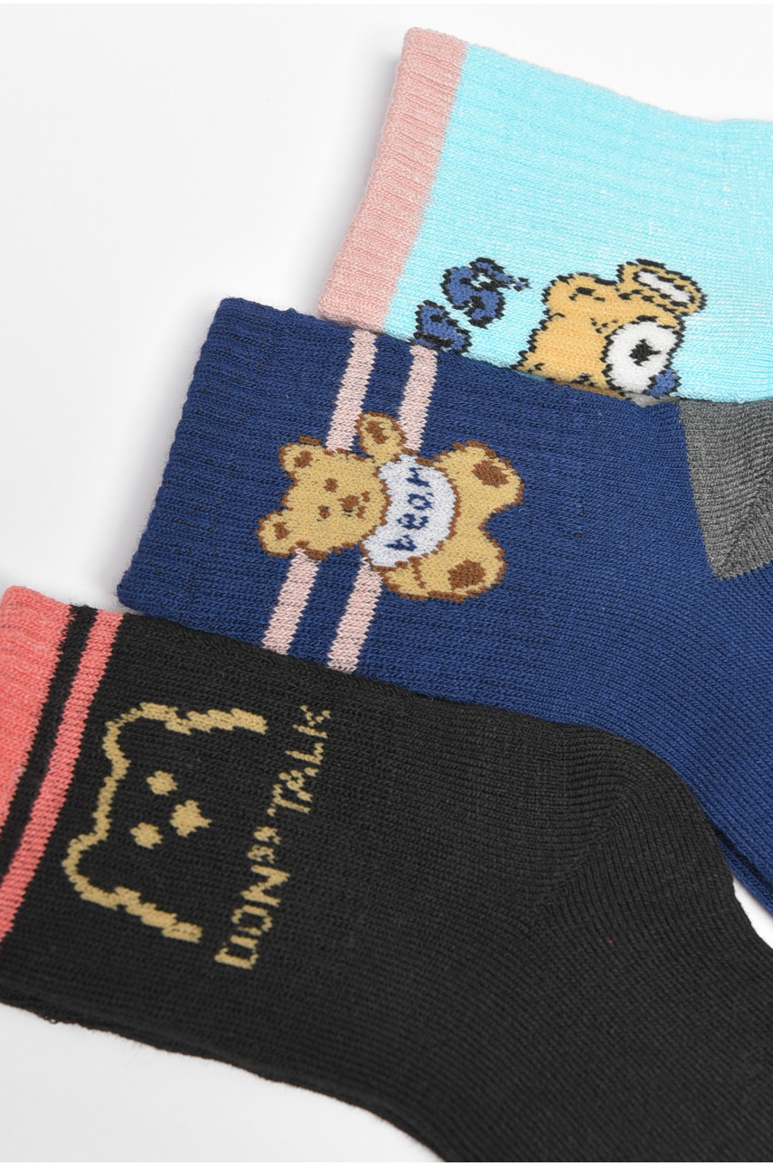 Набор носков детских для девочки 3 штуки 4035 189424