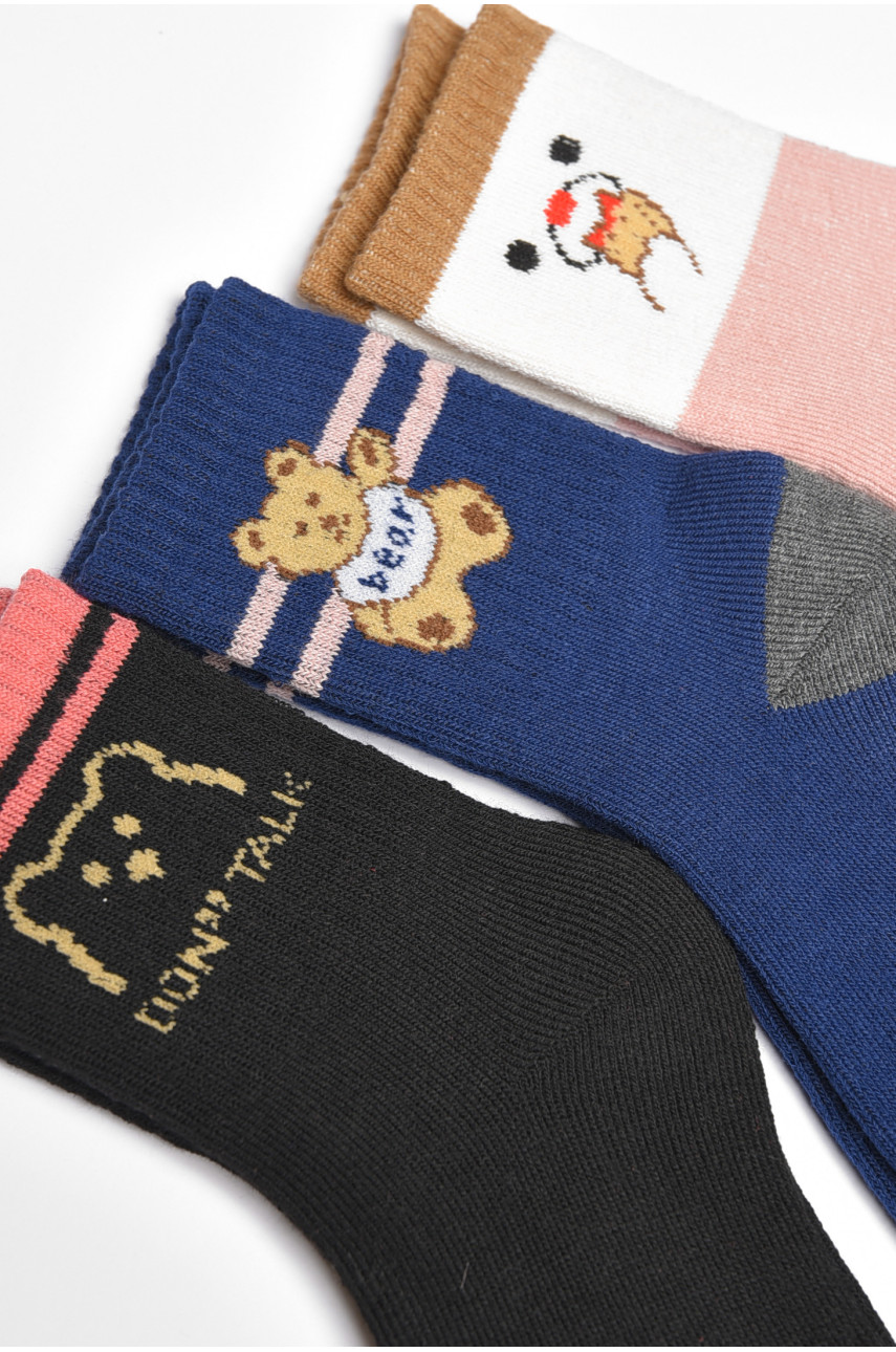 Набор носков детских для девочки 3 штуки 4035 189425