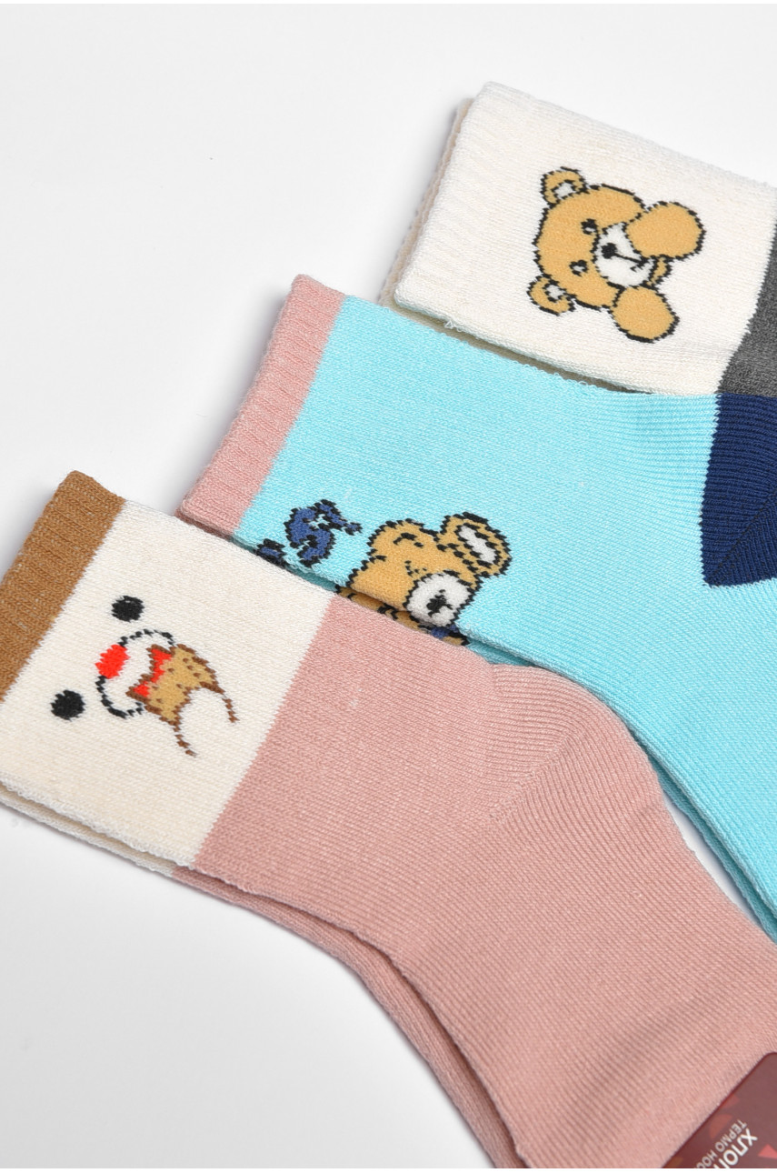 Набор носков детских для девочки 3 штуки 4035 189426
