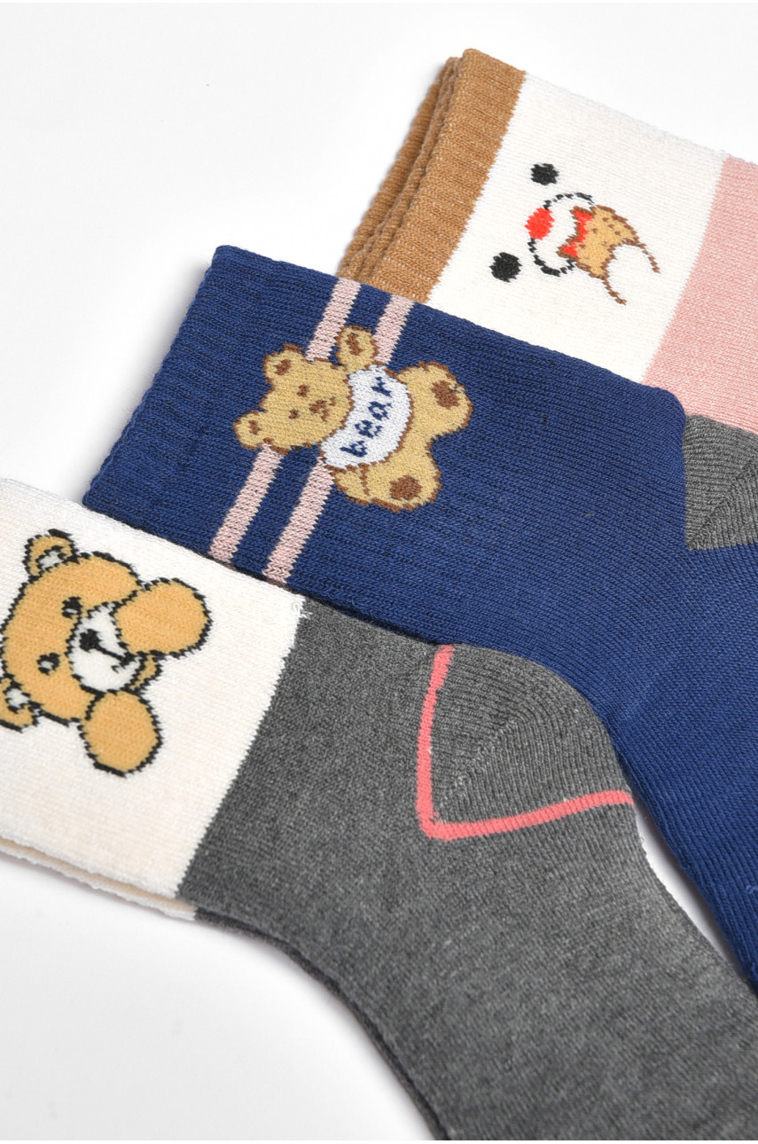 Набор носков детских для девочки 3 штуки 4035 189427