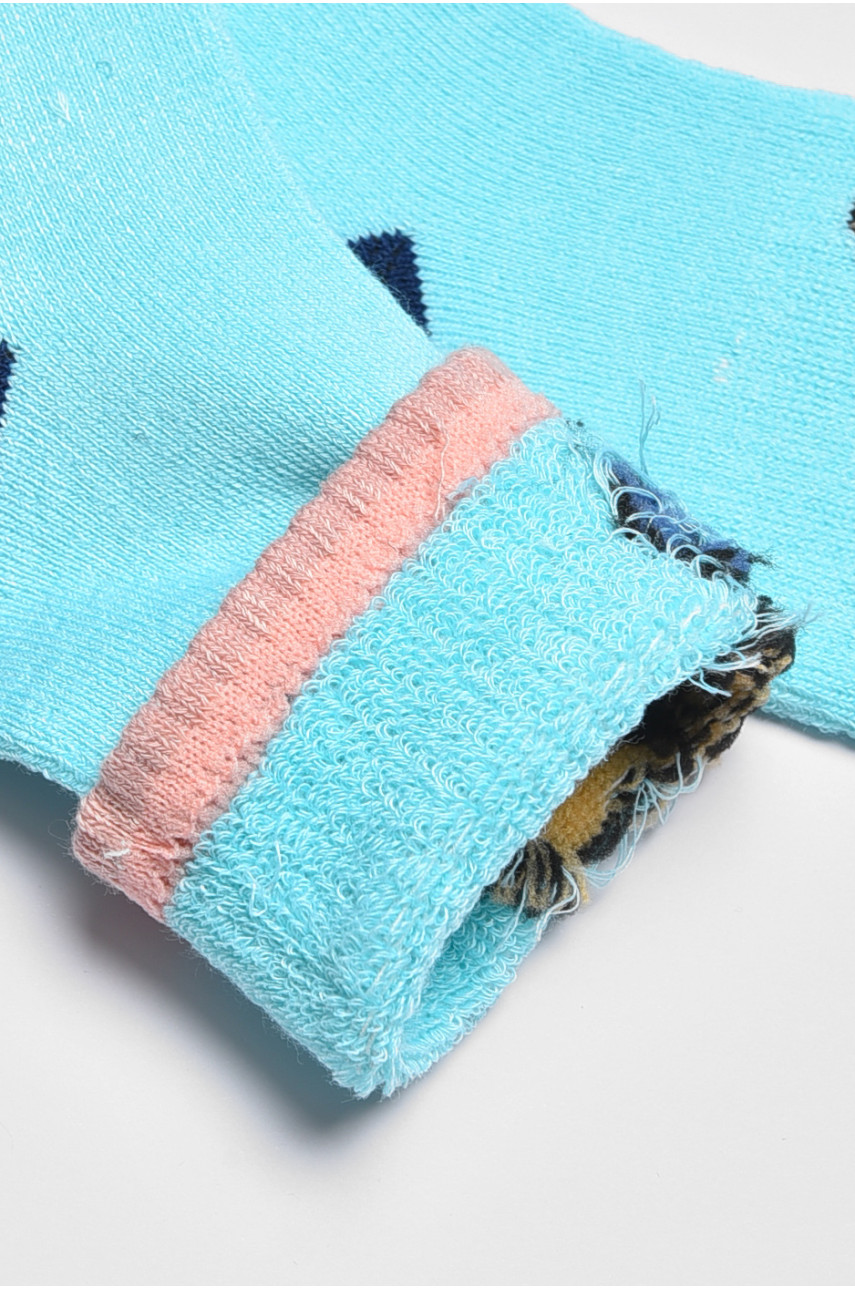 Носки детские для девочки голубого цвета 4035 189432 Носки детские для девочки голубого цвета 4035 189432