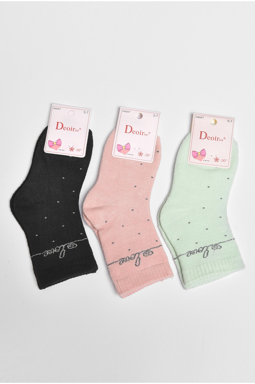 Набор носков детских для девочки 3 штуки 4047 189435