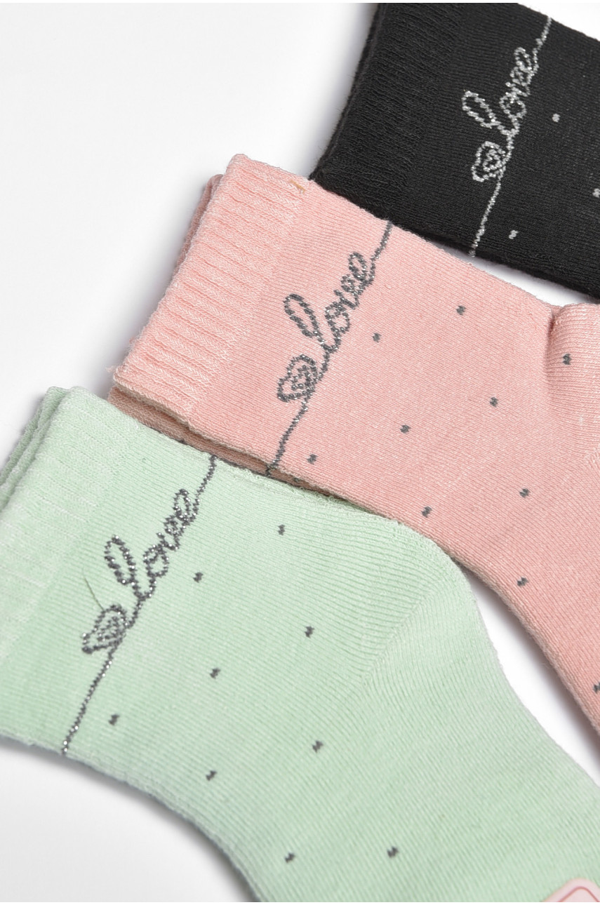 Набор носков детских для девочки 3 штуки 4047 189435