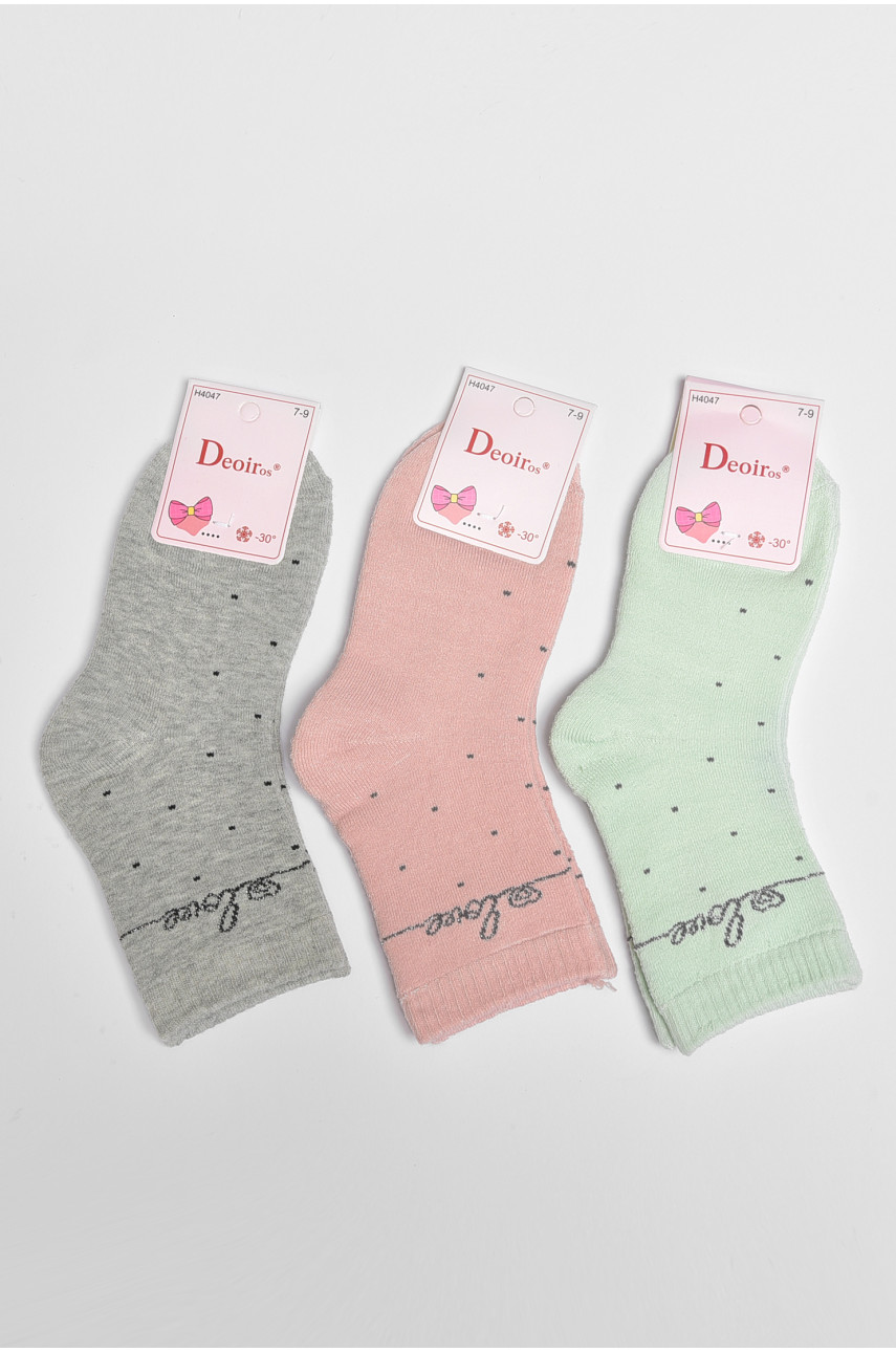 Набор носков детских для девочки 3 штуки 4047 189439