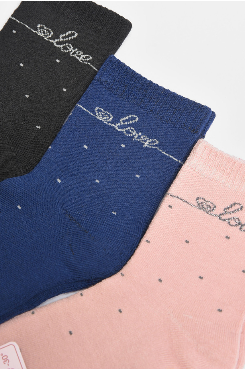 Набор носков детских для девочки 3 штуки 4047 189441
