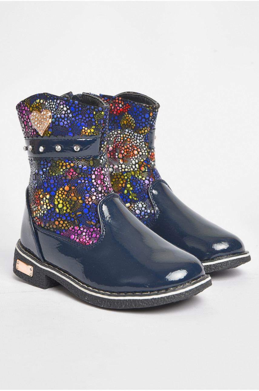 Ботинки детские демисезонные синего цвета на флисе F354-2 189450