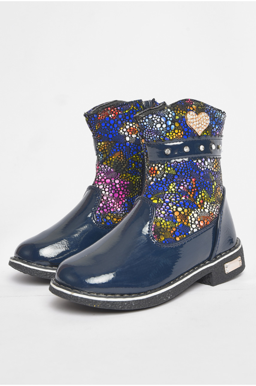 Ботинки детские демисезонные синего цвета на флисе F354-2 189450