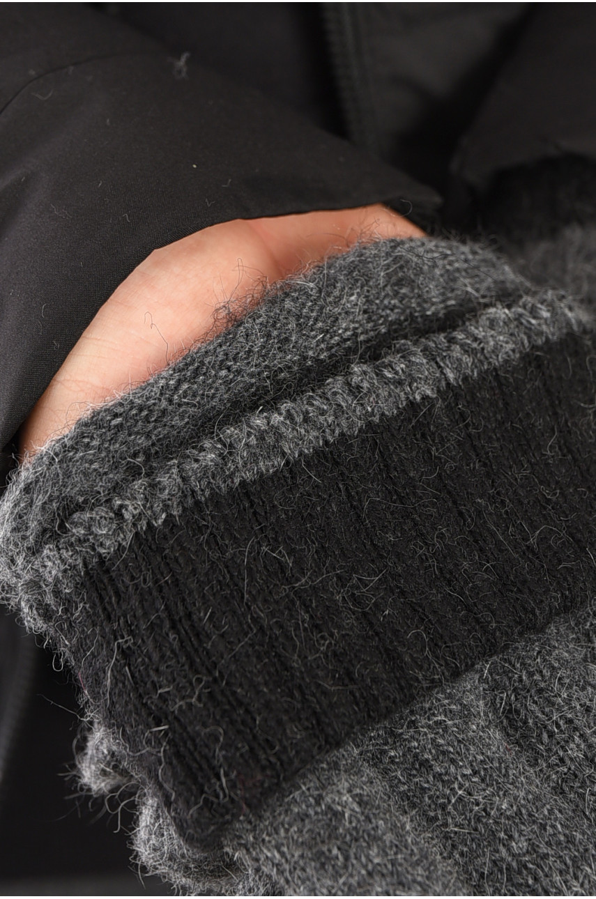 Рукавички чоловічі акрилові утеплені сірого кольору 8008 189460