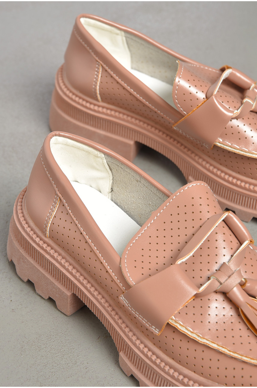 Лофери жіночі темно-рожевого кольору Y110-5 189479