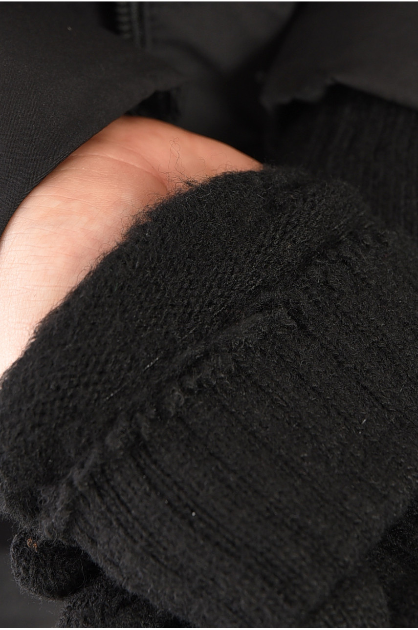 Рукавички чоловічі акрилові утеплені чорного кольору L-329 189480