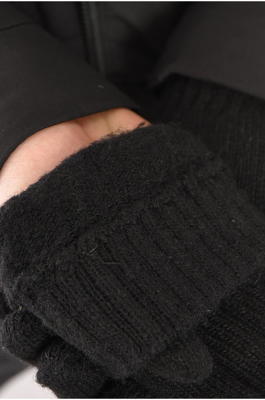 Перчатки мужские акриловые утепленные черного цвета 841 189483