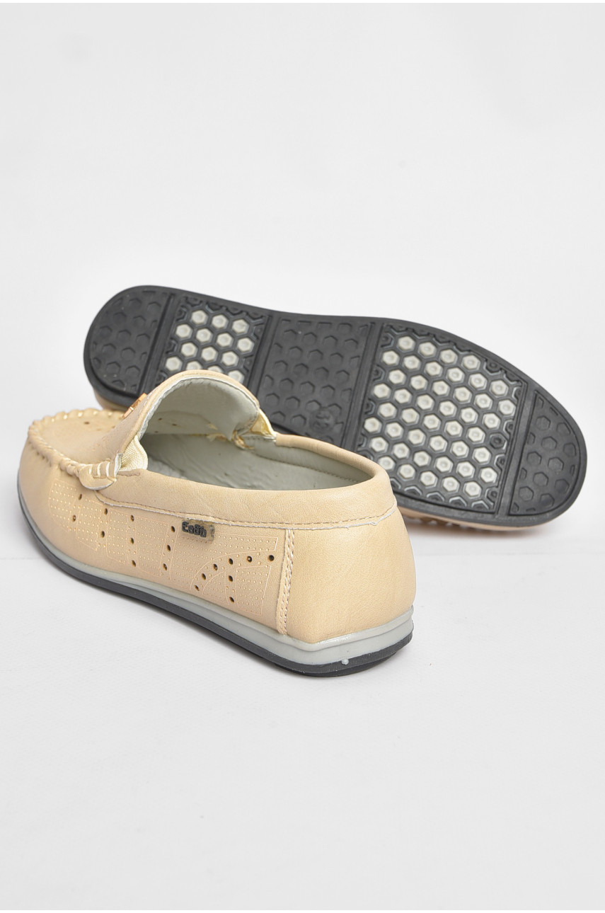 Мокасини дитячі бежевого кольору F-127 189485