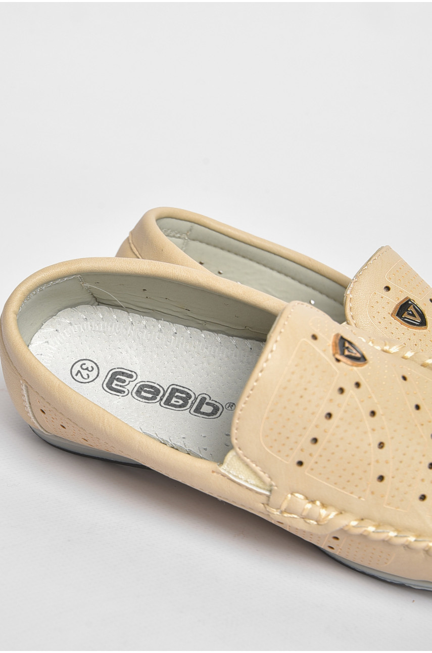 Мокасини дитячі бежевого кольору F-127 189485