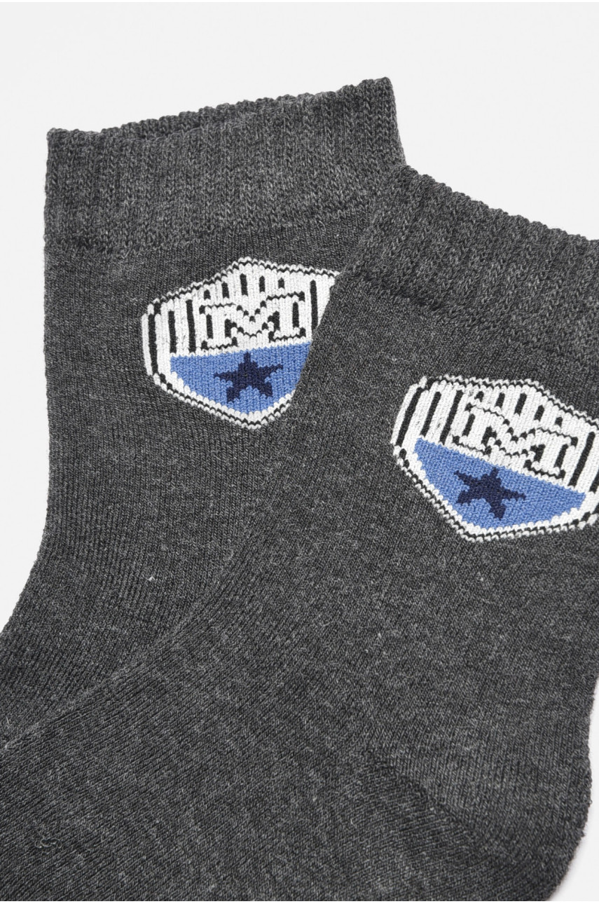 Шкарпетки дитячі для хлопчика темно-сірого кольору 3051 189495