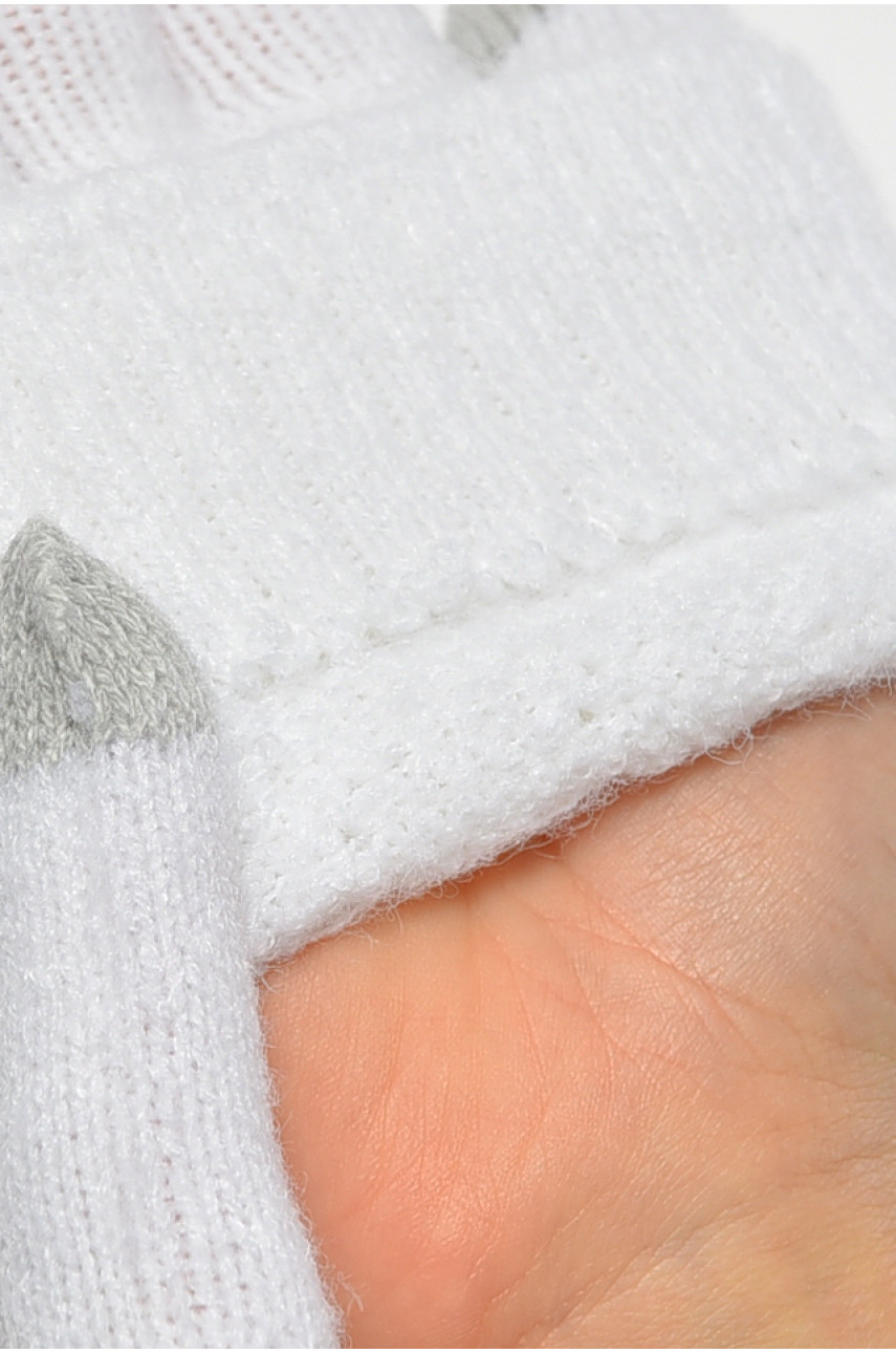 Рукавички жіночі сенсорні білого кольору утеплені 7023 189517