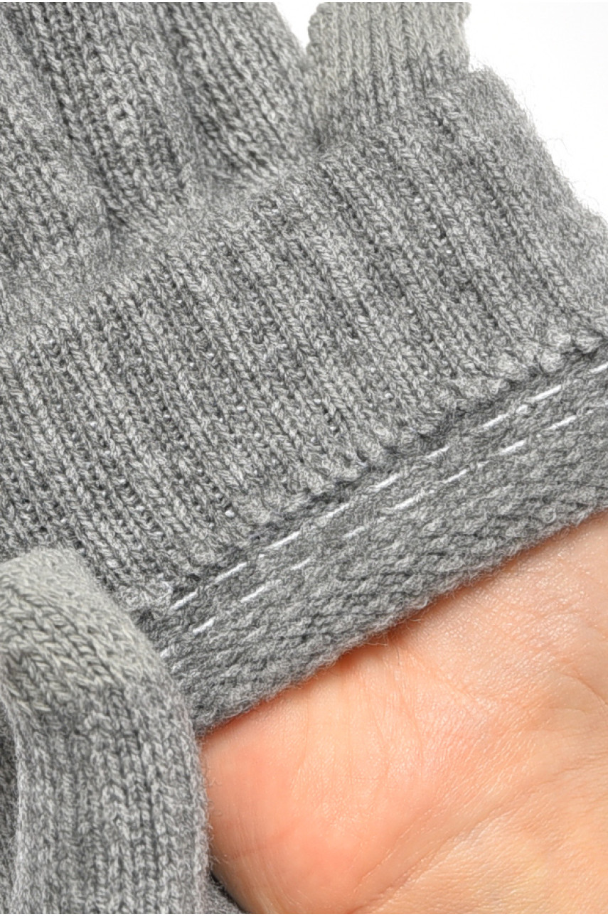 Перчатки женские сенсорные серого цвета утепленные 7105 189521 Перчатки женские сенсорные серого цвета утепленные 7105 189521