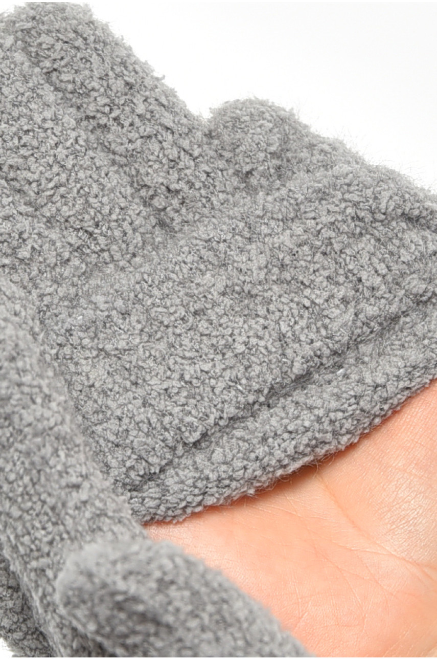 Рукавички жіночі сірого кольору утеплені 3827 189534