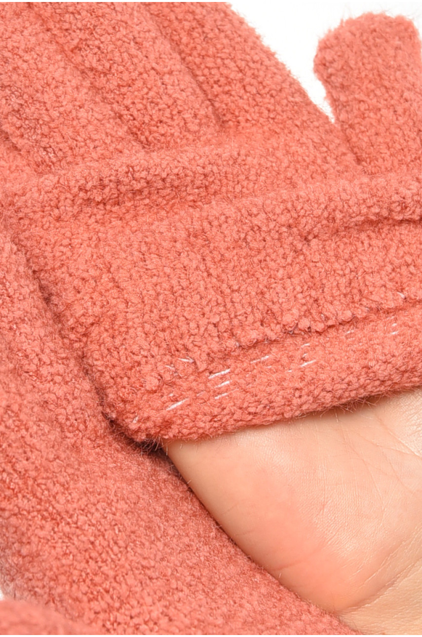 Перчатки женские терракотового цвета утепленные 3827 189535