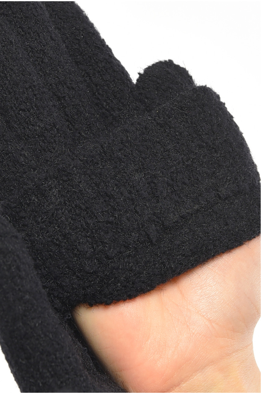Перчатки женские черного цвета утепленные 3827 189536