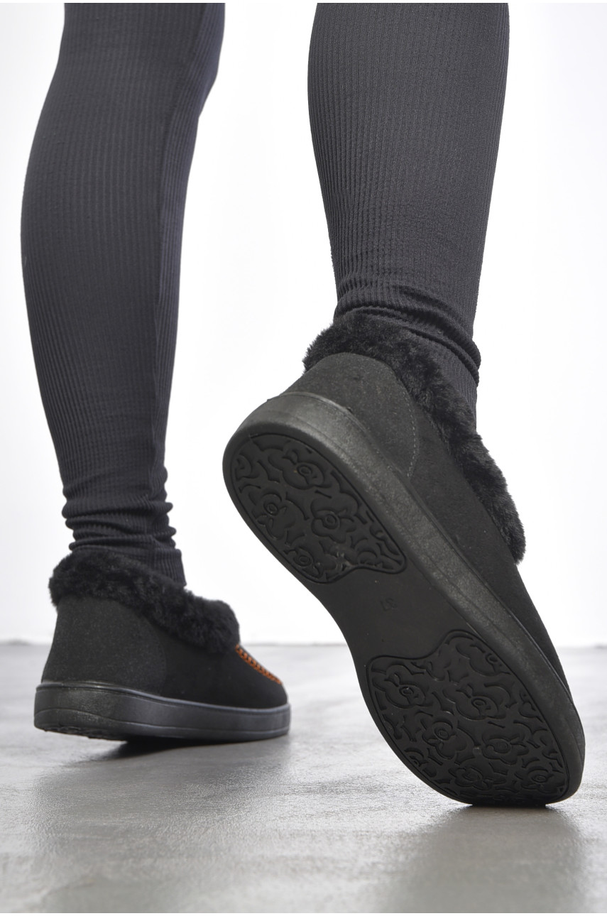 Бурки женские на меху черного цвета D20 189539