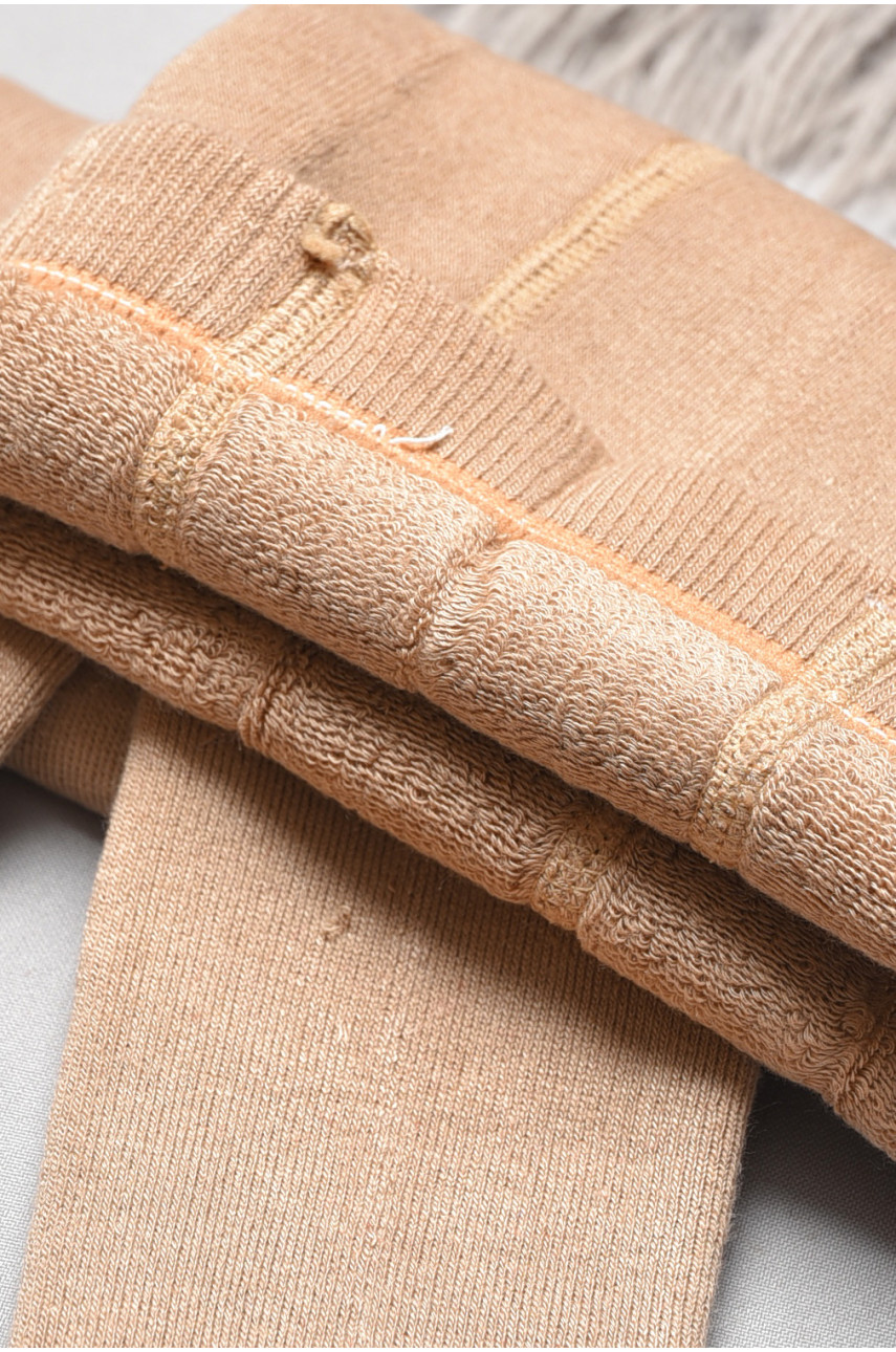 Колготи дитячі махрові для дівчинки бежевого кольору T68-а 189568