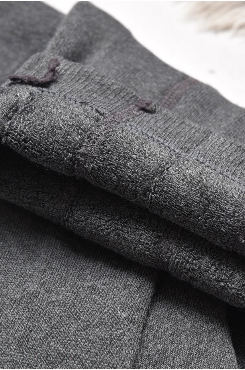 Колготи дитячі махрові для дівчинки темно-сірого кольору T68-а 189569