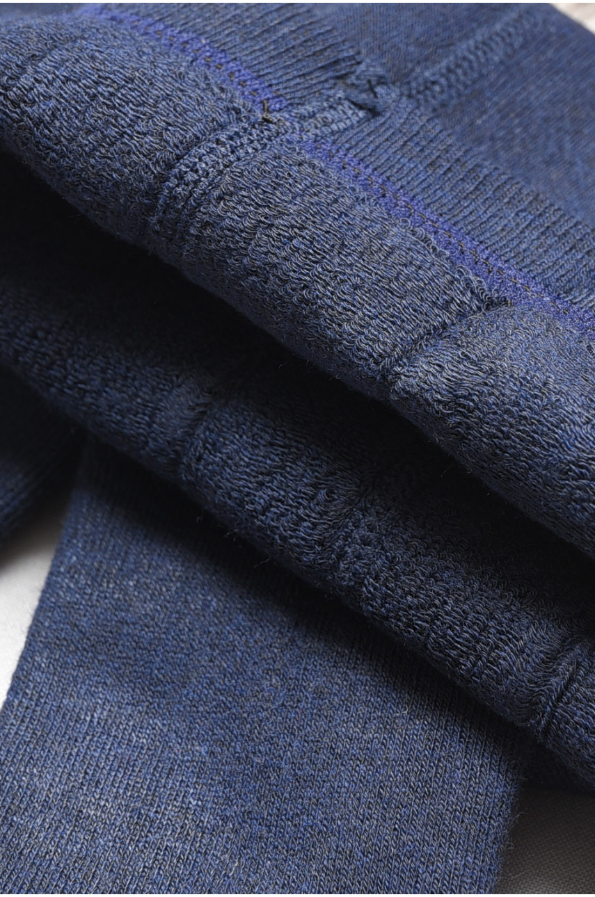 Колготи дитячі махрові для дівчинки темно-синього кольору T68-а 189570