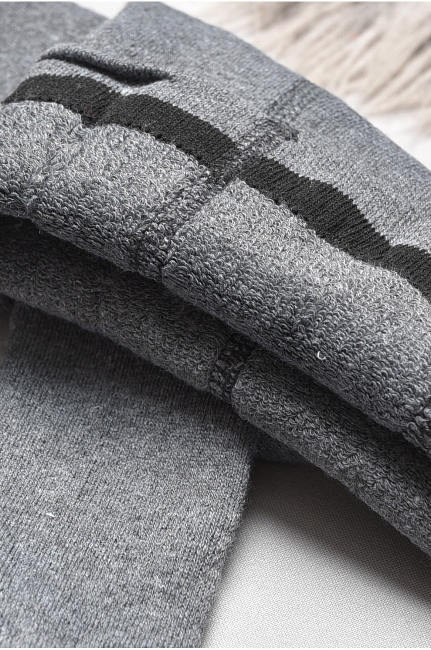 Колготи дитячі махрові для дівчинки темно-сірого кольору D72-1 189577