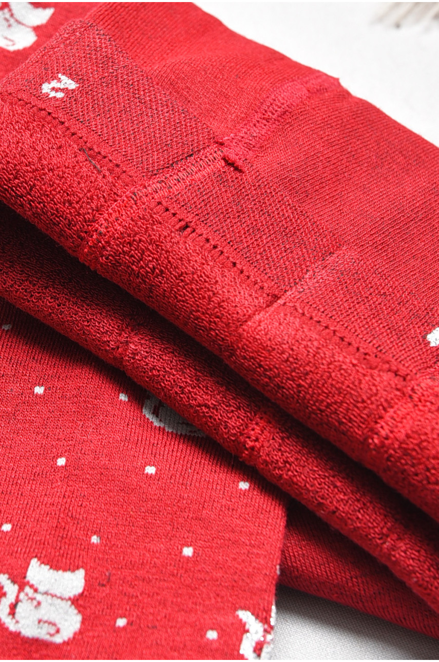 Колготи дитячі махрові для дівчинки бордового кольору К-055-5 189597