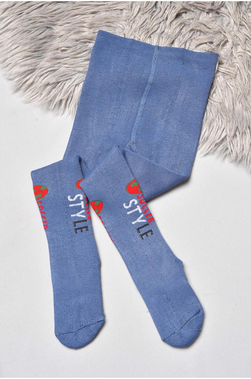 Колготи дитячі махрові для хлопчика синього кольору D82 189601 Колготи дитячі махрові для хлопчика синього кольору D82 189601
