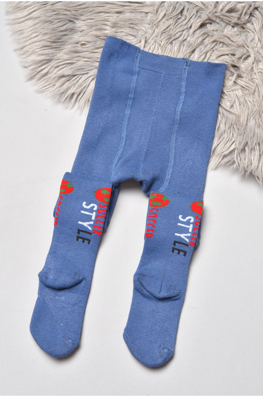 Колготи дитячі махрові для хлопчика синього кольору D82 189601 Колготи дитячі махрові для хлопчика синього кольору D82 189601
