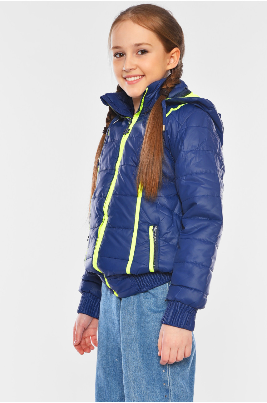 Куртка детская для девочки демисезонная синего цвета 1853 189614