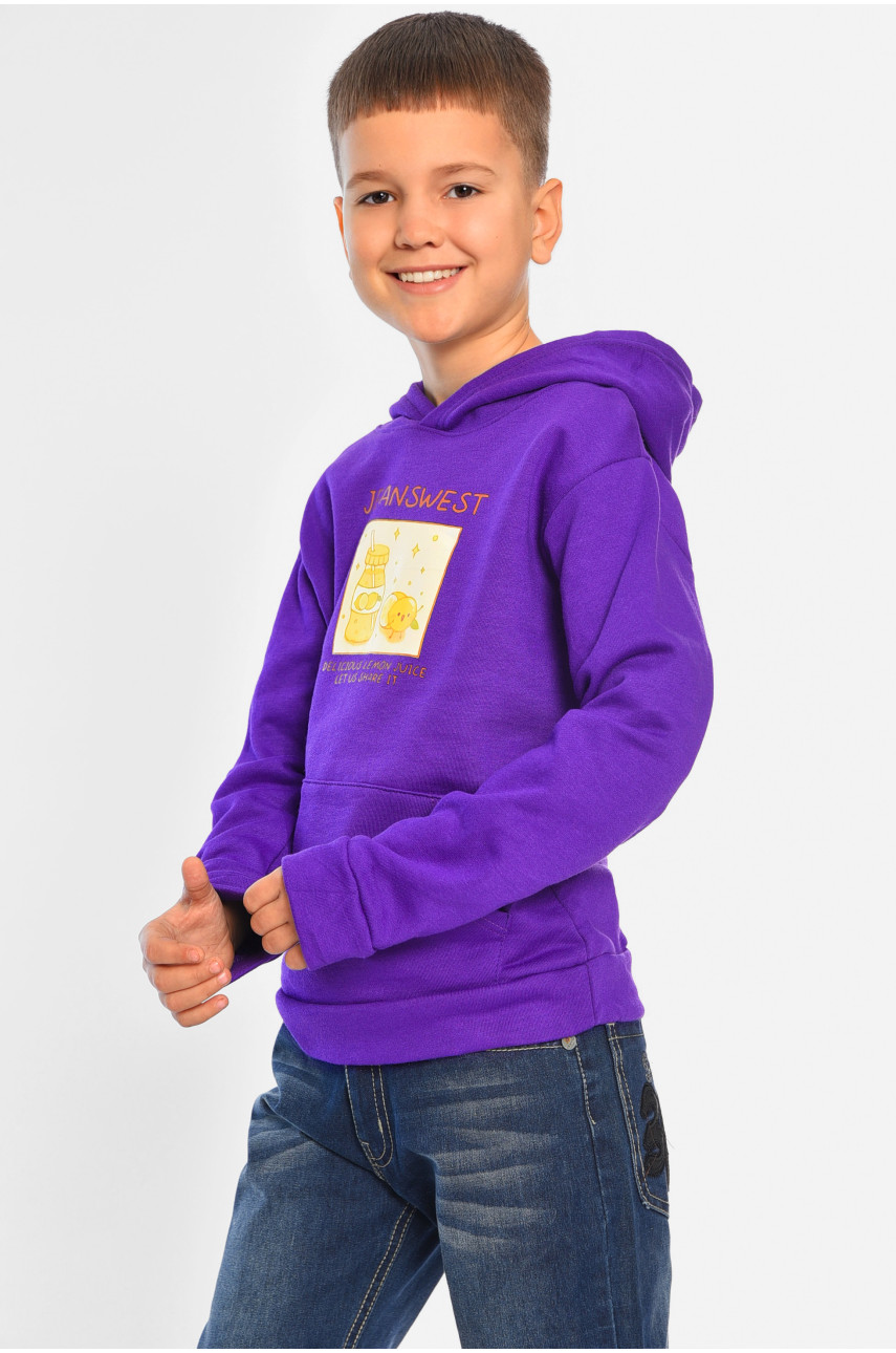 Худи детское фиолетового цвета с капюшоном 211 189625