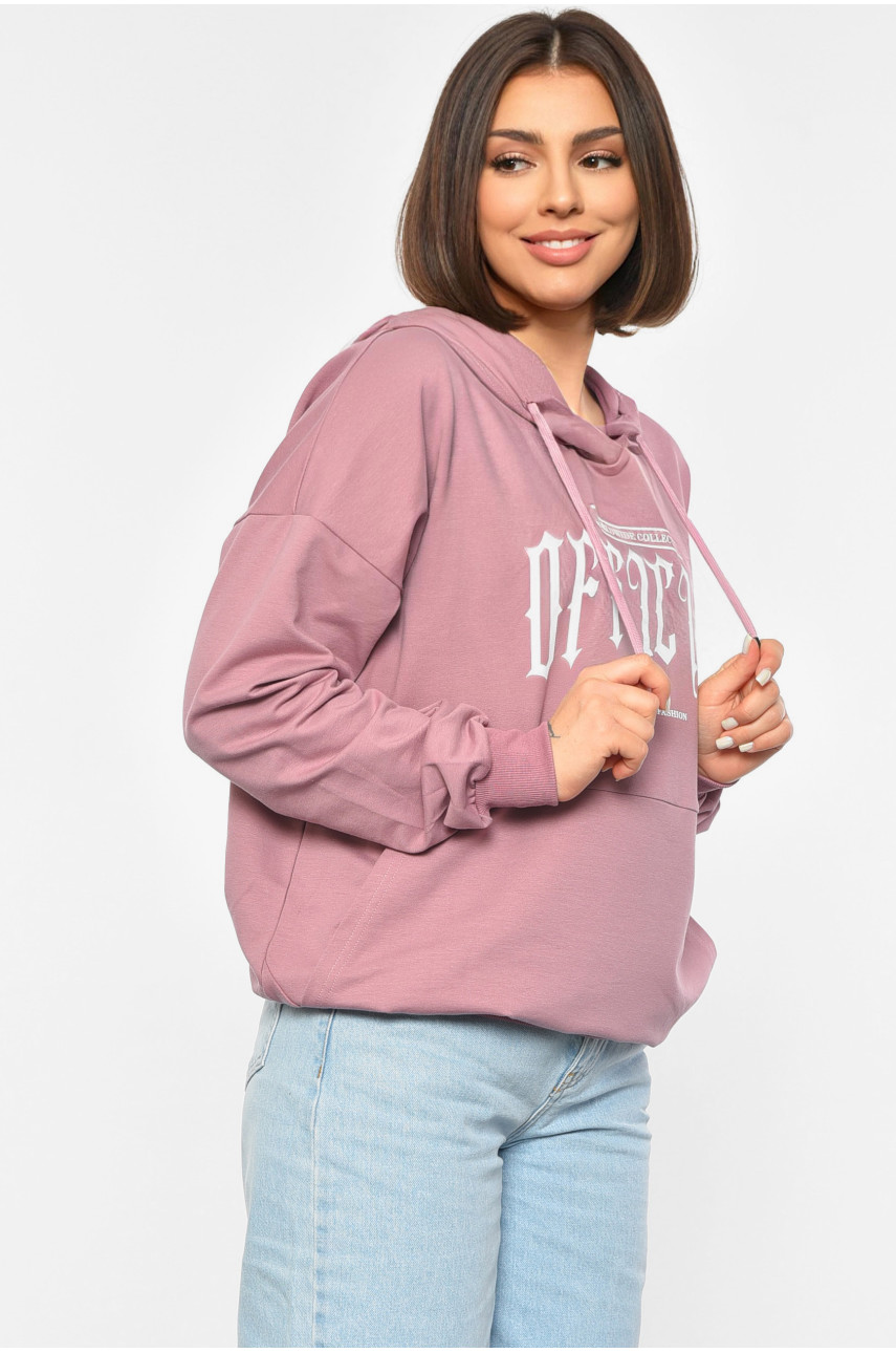 Худі жіноче бузкового кольору 189670 Худі жіноче бузкового кольору 189670