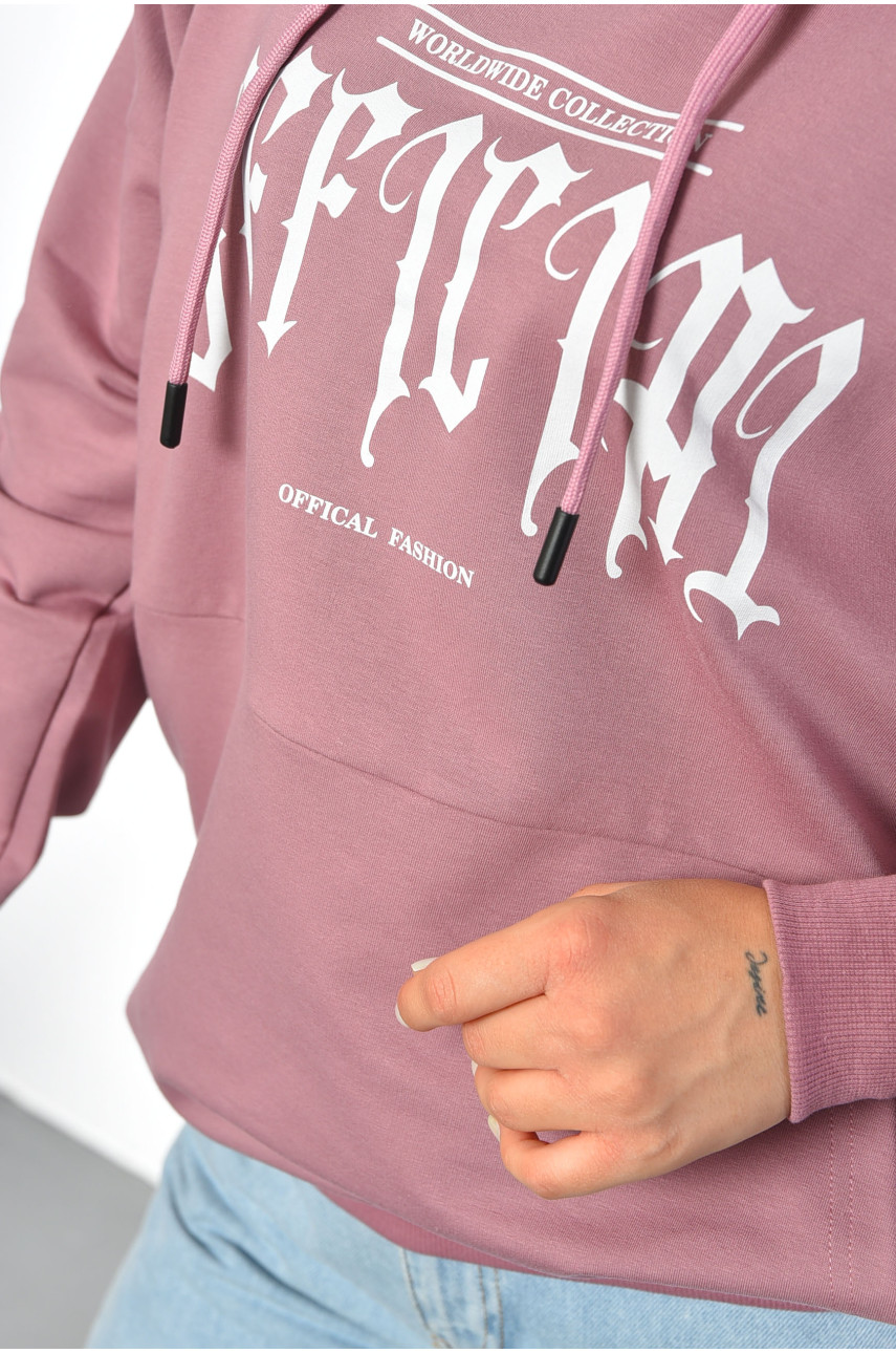 Худі жіноче бузкового кольору 189670 Худі жіноче бузкового кольору 189670
