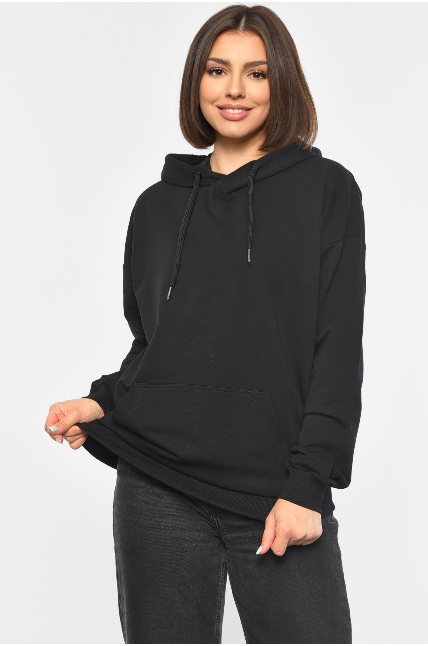 Худи женское черного цвета 189674 Худи женское черного цвета 189674