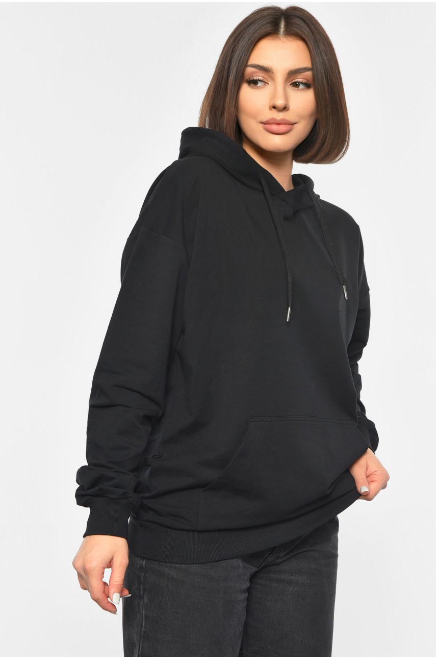 Худи женское черного цвета 189674 Худи женское черного цвета 189674