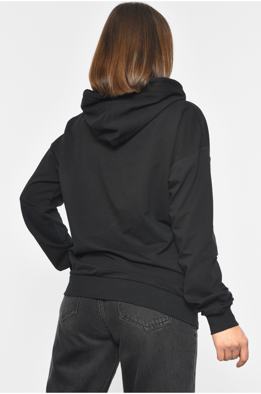 Худи женское черного цвета 189674 Худи женское черного цвета 189674