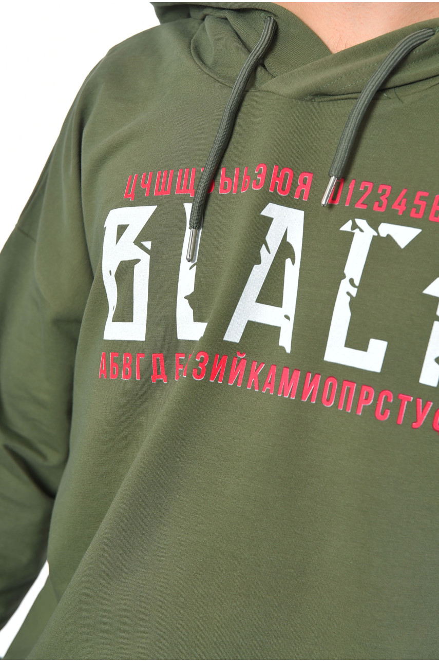 Худі чоловіче кольору хакі 189676 Худі чоловіче кольору хакі 189676