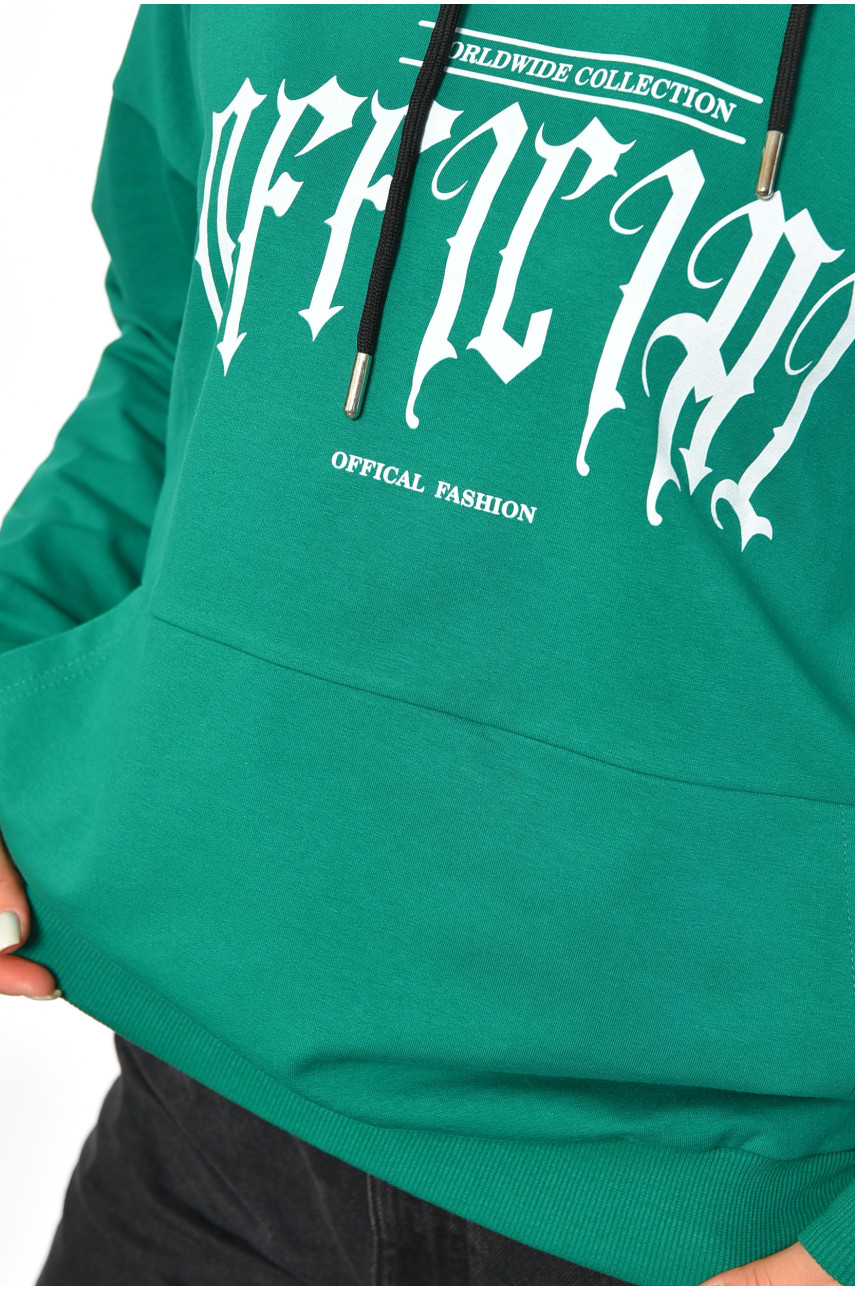 Худі жіноче зеленого кольору 189685