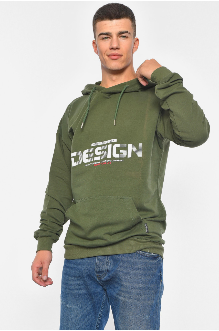 Худі чоловіче кольору хакі 189688 Худі чоловіче кольору хакі 189688