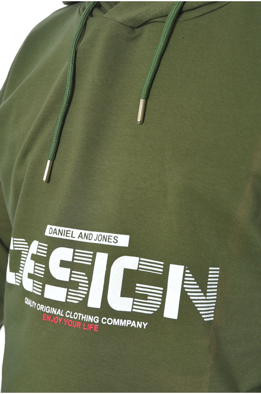 Худі чоловіче кольору хакі 189688 Худі чоловіче кольору хакі 189688