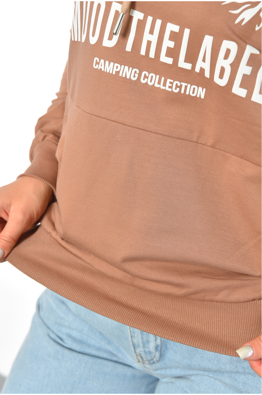 Худи женское цвета мокко 189694