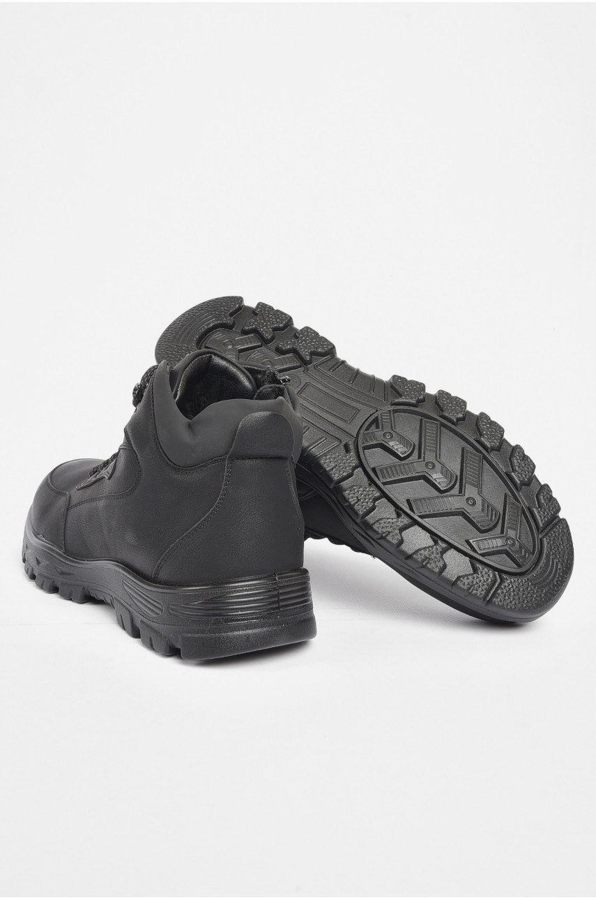 Черевики чоловічі зимові на хутрі чорного кольору А711 189708