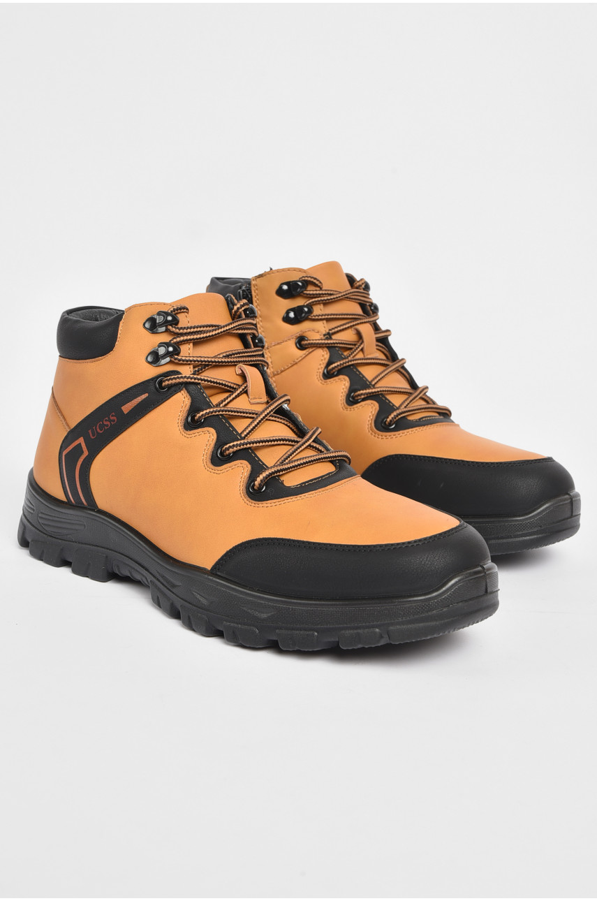 Черевики чоловічі зимові на хутрі пісочного кольору А712-1 189715