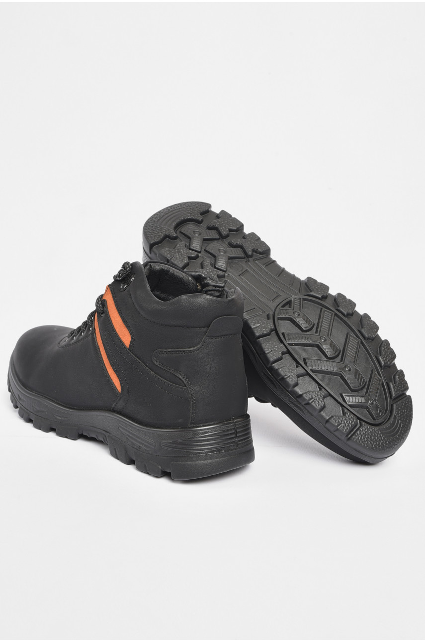 Черевики чоловічі зимові на хутрі чорного кольору А708-2 189718