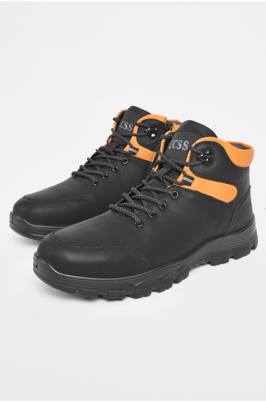 Черевики чоловічі зимові на хутрі чорного кольору А713-1 189722