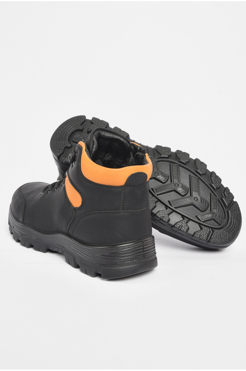 Черевики чоловічі зимові на хутрі чорного кольору А713-1 189722