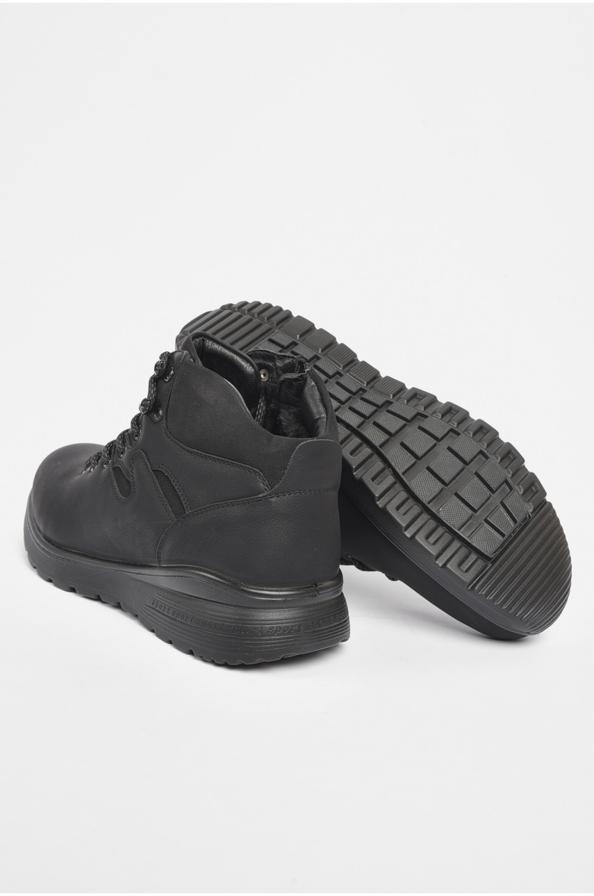 Черевики чоловічі зимові на хутрі чорного кольору А809-7 189724 Черевики чоловічі зимові на хутрі чорного кольору А809-7 189724